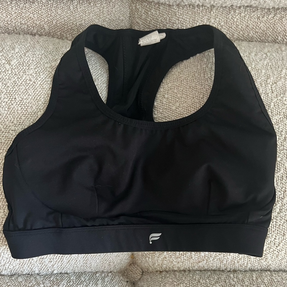 Black Fabletics Racerback Sports Bra